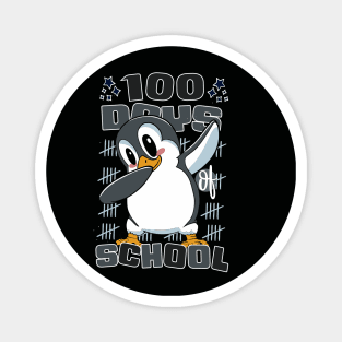 100 Days of school featuring a Dabbing Penguin #2 Magnet